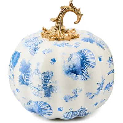 Mackenzie-childs Mackenzie Childs Royal Autumn Toile Pumpkin In White