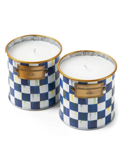 Mackenzie-childs Royal Check 2-piece Small Citronella Candles Set In Multi