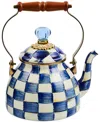 Mackenzie-childs Mackenzie Childs Royal Check Enameled Steel 3-quart Tea Kettle In No Color