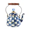 Mackenzie-childs Mackenzie Childs Royal Check Enameled Steel 3-quart Tea Kettle