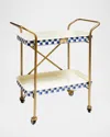 Mackenzie-childs Royal Check 2-tier Kitchen Cart