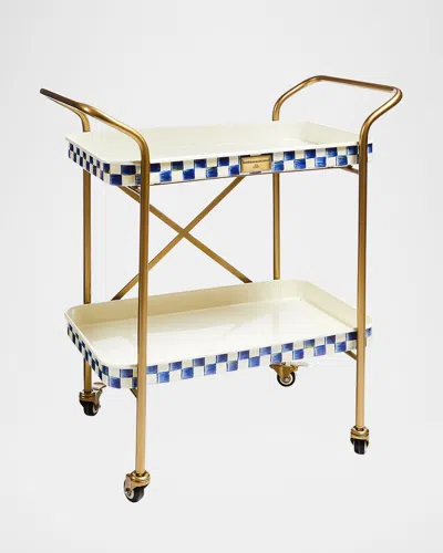 Mackenzie-childs Royal Check 2-tier Kitchen Cart In Multi