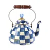 Mackenzie-childs Mackenzie Childs Royal Check Enameled Steel 3-quart Tea Kettle