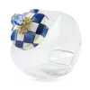 Mackenzie-childs Royal Check Cookie Jar In Blue