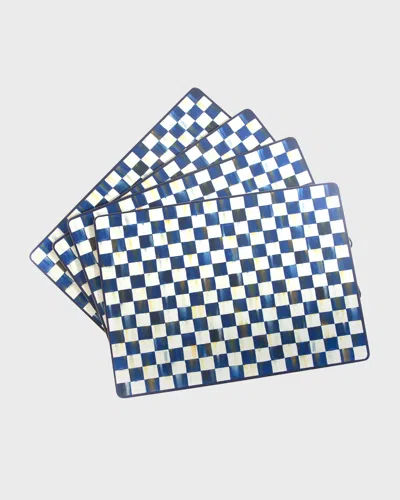MACKENZIE-CHILDS ROYAL CHECK CORK BACK PLACEMATS, SET OF 4,PROD216920368