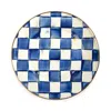 Mackenzie-childs Royal Check Dinner Plate In Blue/white