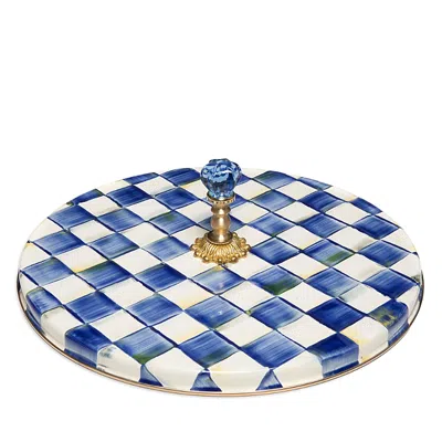 MACKENZIE-CHILDS MACKENZIE-CHILDS ROYAL CHECK ENAMEL CHEESE COURSE