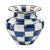 Mackenzie-childs Royal Check Enamel Large Vase - 7"