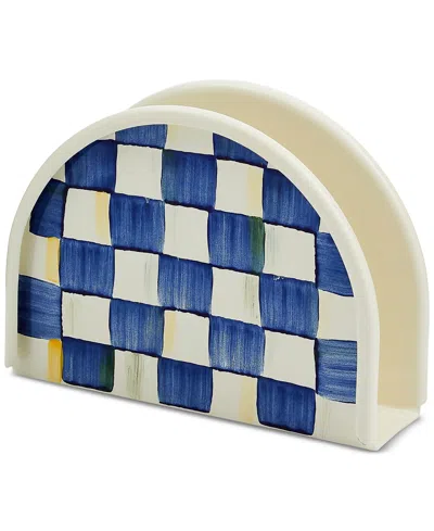 Mackenzie-childs Royal Check Enameled Napkin Holder In Multi