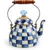 Mackenzie-childs Mackenzie Childs Royal Check Enameled Steel 2-quart Tea Kettle In Multi
