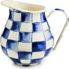 Mackenzie-childs Mackenzie Childs Royal Check Enameled Steel 3-quart Pitcher