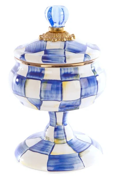 Mackenzie-childs Mackenzie Childs Royal Check Enameled Steel Curiosity Pot