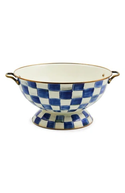 MACKENZIE-CHILDS MACKENZIE CHILDS ROYAL CHECK ENAMELED STEEL EVERYTHING BOWL