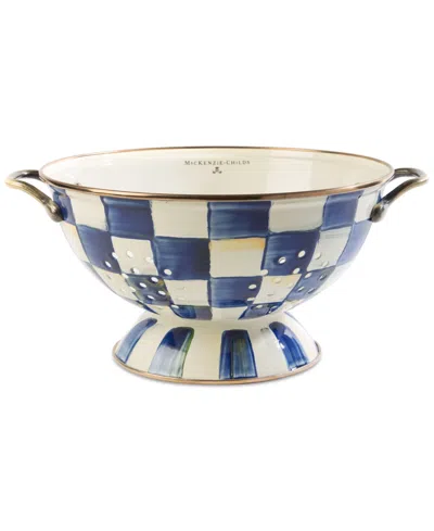 MACKENZIE-CHILDS ROYAL CHECK LARGE COLANDER