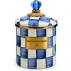 Mackenzie-childs Mackenzie Childs Royal Check Enameled Steel Small Canister