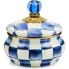 Mackenzie-childs Mackenzie Childs Royal Check Enameled Steel Squashed Pot