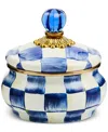 Mackenzie-childs Royal Check Enameled Steel Squashed Pot In No Color