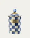 Mackenzie-childs Mackenzie Childs Royal Check Enameled Steel Canister