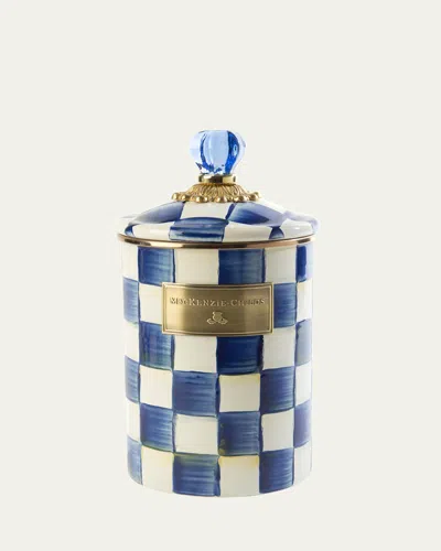 MACKENZIE-CHILDS ROYAL CHECK LARGE CANISTER