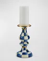 Mackenzie-childs Royal Check Medium Pillar Candlestick