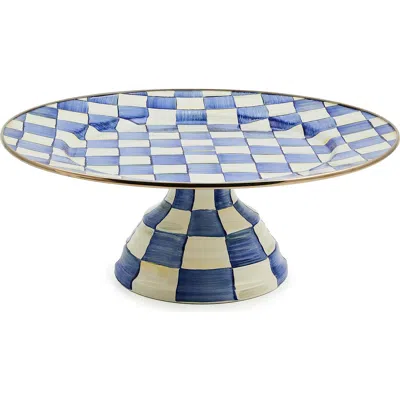 Mackenzie-childs Mackenzie Childs Royal Check Pedestal Platter