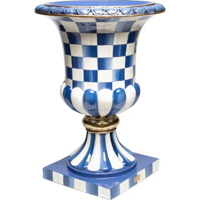 Mackenzie-childs Mackenzie Childs Royal Check Pedestal Urn In Multi