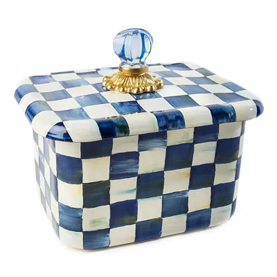 Mackenzie-childs Royal Check Recipe Box