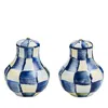 Mackenzie-childs Royal Check Salt And Pepper Shaker Set