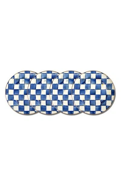 MACKENZIE-CHILDS MACKENZIE CHILDS ROYAL CHECK SET OF 4 CHARGERS