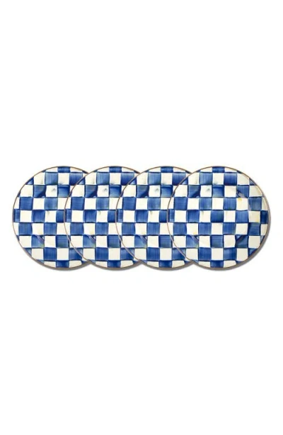 Mackenzie-childs Mackenzie Childs Royal Check Set Of 4 Dinner Plates In Multi