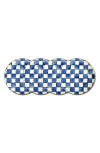 Mackenzie-childs Mackenzie Childs Royal Check Set Of 4 Dinner Plates In Blue
