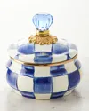 Mackenzie-childs Mackenzie Childs Royal Check Enameled Steel Squashed Pot