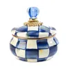 Mackenzie-childs Royal Check Enameled Steel Squashed Pot