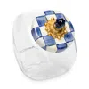 Mackenzie-childs Sweets Jar With Royal Check Lid In Blue/white