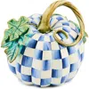 Mackenzie-childs Mackenzie Childs Royal Check Twisted Stem Pumpkin In Blue