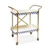 Mackenzie-childs Royal Check 2-tier Kitchen Cart In Multi