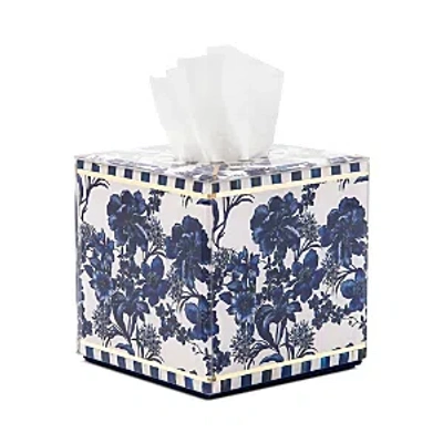 Mackenzie-childs Royal English Garden Boutique Tissue Box Cover In Blue