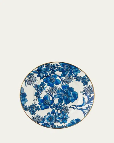 Mackenzie-childs Royal English Garden Dinner Plate In Blue