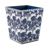Mackenzie-childs Royal English Garden Waste Bin In Blue