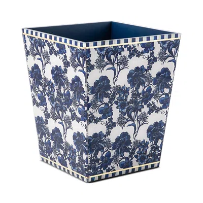 Mackenzie-childs Royal English Garden Waste Bin In Blue