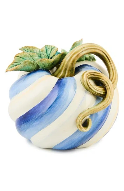 MACKENZIE-CHILDS MACKENZIE CHILDS ROYAL SWIRL TWISTED STEM PUMPKIN