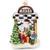 Mackenzie-childs Mackenzie Childs Santa's Toy Store Glass Ornament In Multi