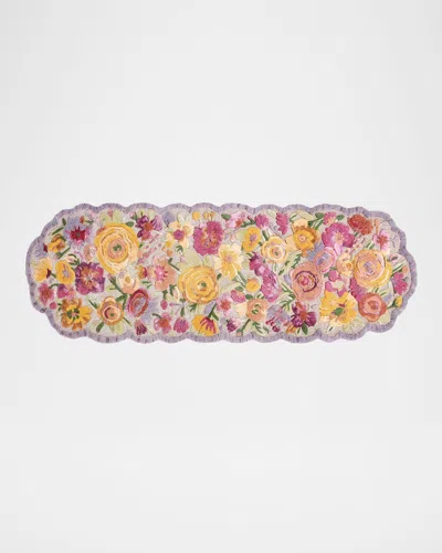 Mackenzie-childs Scalloped Flower Meadow Rug, 2'6" X 8' Rug