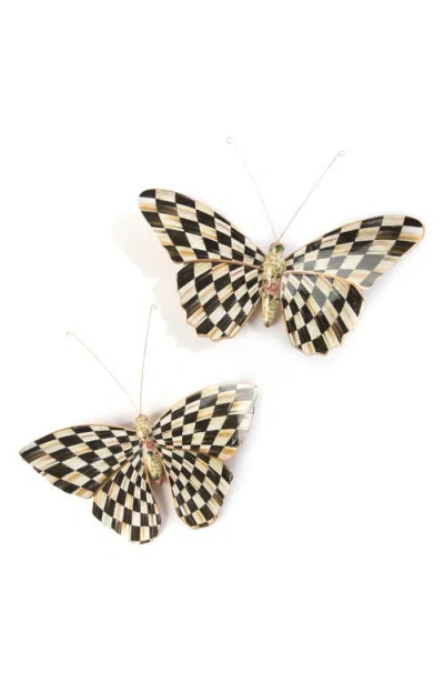 Mackenzie-childs Mackenzie Childs Set Of 2 Butterfly Wall Decor In Black