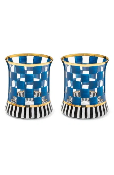 Mackenzie-childs Mackenzie Childs Set Of 2 Carnival Royal Tumblers