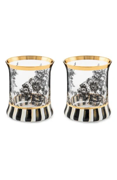 Mackenzie-childs Mackenzie Childs Set Of 2 English Garden Courtly Tumblers