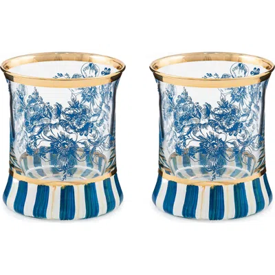 Mackenzie-childs Mackenzie Childs Set Of 2 English Garden Royal Tumblers