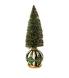 Mackenzie-childs Small Emerald Luxe Illuminated Bottle Brush Tree In Green