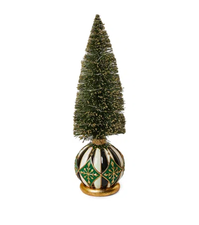Mackenzie-childs Small Emerald Luxe Illuminated Bottle Brush Tree In Green