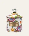 Mackenzie-childs Mackenzie Childs Flower Market Enameled Steel Small Canister In White